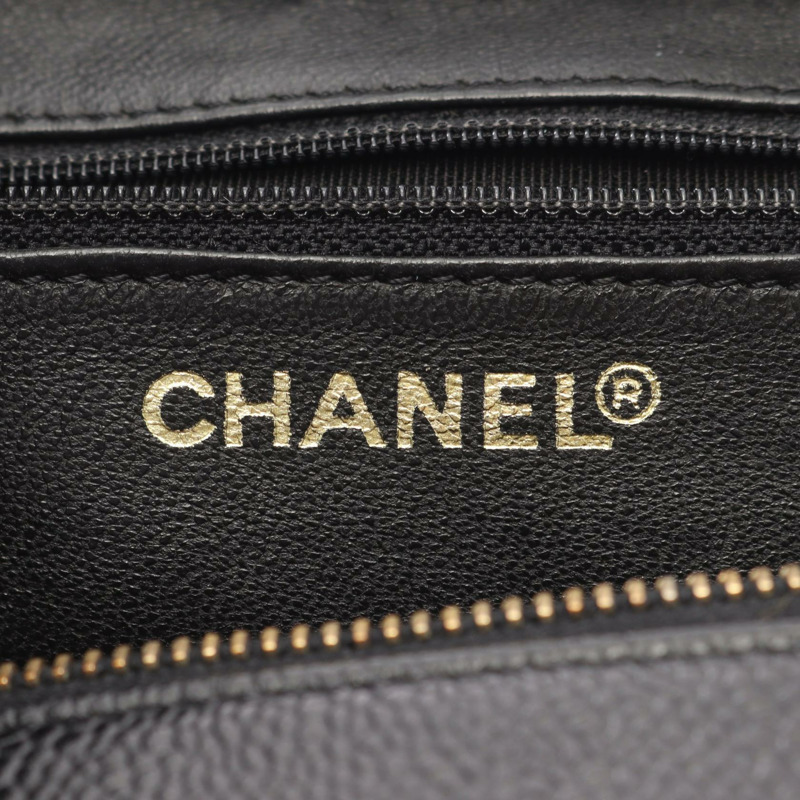 香奈兒 (CHANEL) Matelasse 鏈條手提包 A15688 小牛皮 黑色 二手 女士 金色五金-3