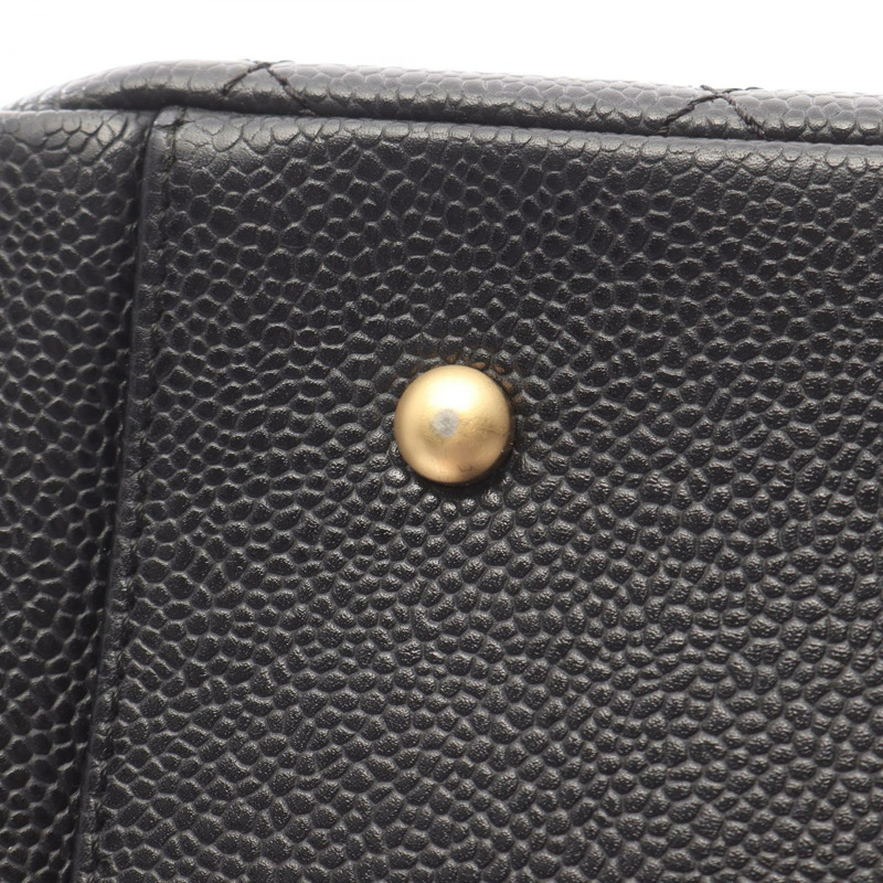 香奈兒 (CHANEL) Matelasse 鏈條手提包 A15688 小牛皮 黑色 二手 女士 金色五金-7