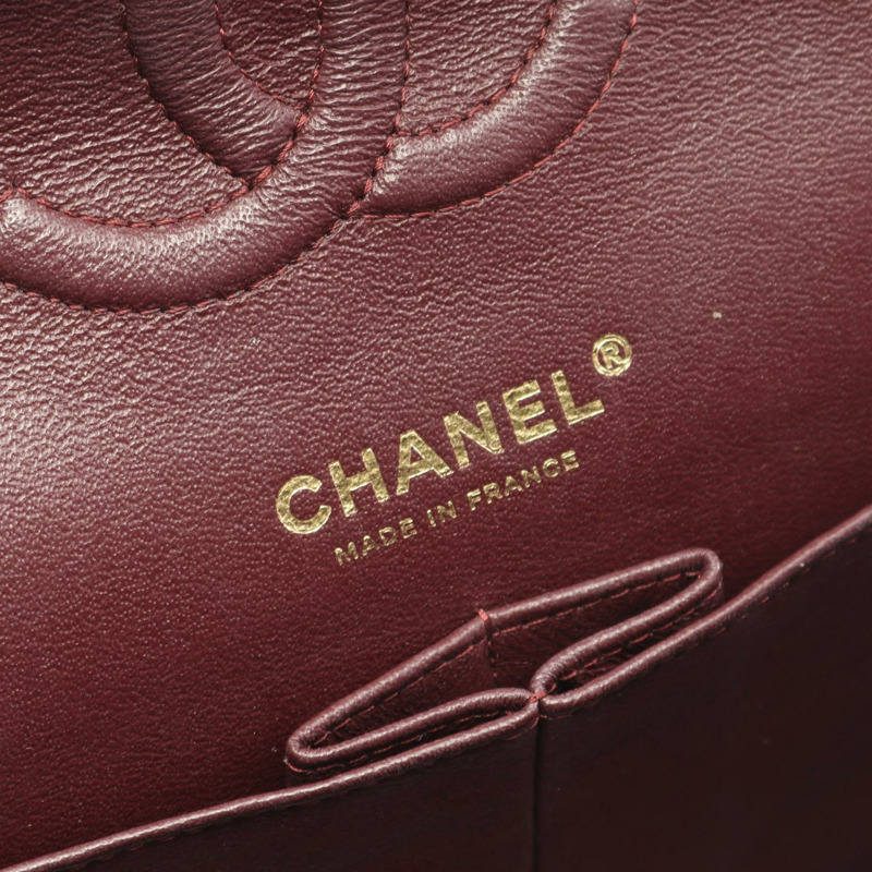 香奈兒 (CHANEL) Matelasse W 翻蓋鏈條單肩包，羊皮材質，黑色，二手，女士款，金色五金-3