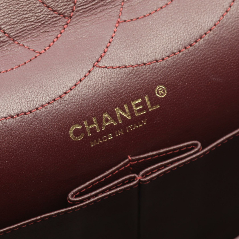 香奈兒 2.55 Matelasse Maxi W 翻蓋鏈條肩背包,黑色小牛皮,二手,金色五金-3