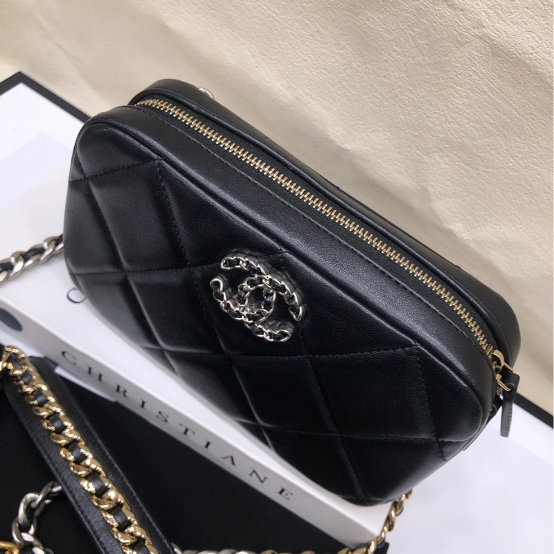 Chanel 香奈儿 黑金19bag 菱格相机包 32开 有卡-1