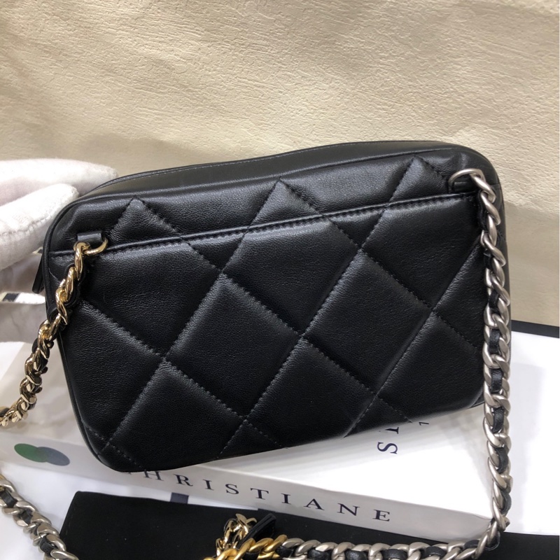 Chanel 香奈儿 黑金19bag 菱格相机包 32开 有卡-3