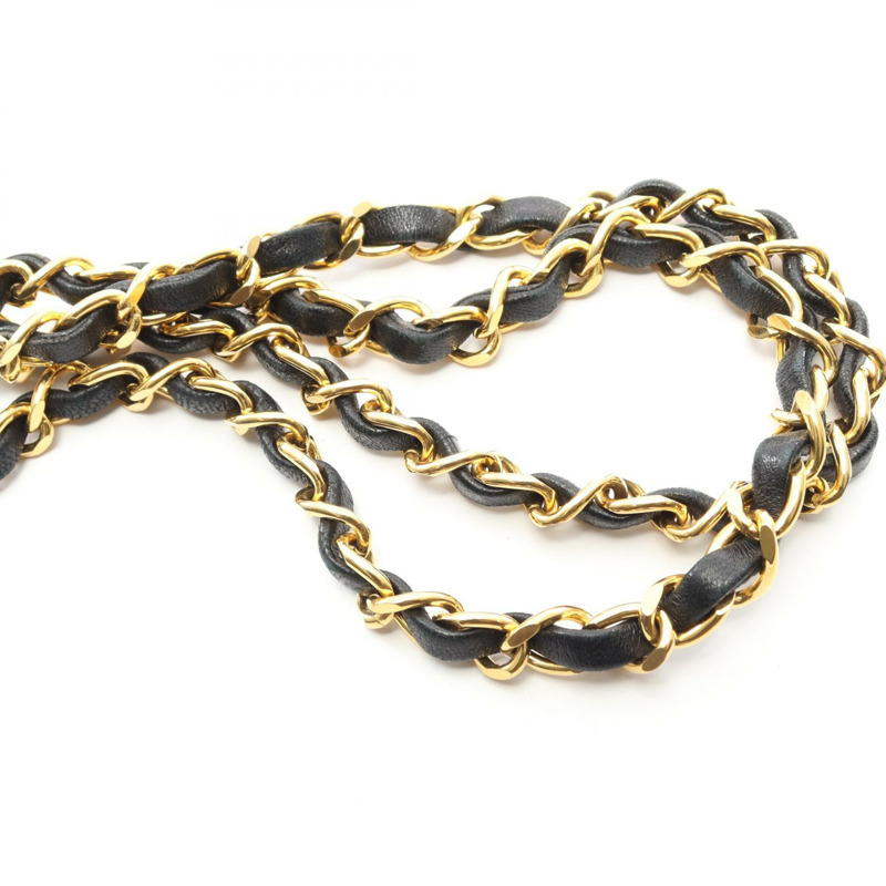 香奈兒迷你Matelasse 20鏈條斜挎包，羊皮材質，黑色，二手，金色五金-9