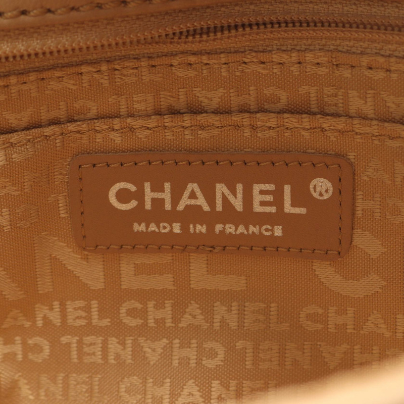 香奈兒 2.55 野性縫線鏈條單肩包 羊皮 米色 二手 女士 COCO CC-3