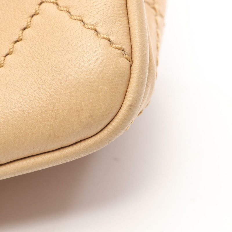 香奈兒 2.55 野性縫線鏈條單肩包 羊皮 米色 二手 女士 COCO CC-7