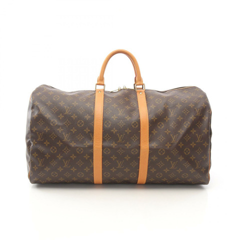 路易威登 Keepall 55 手提旅行包 M41424 Monogram 皮革 棕色 二手 LV
