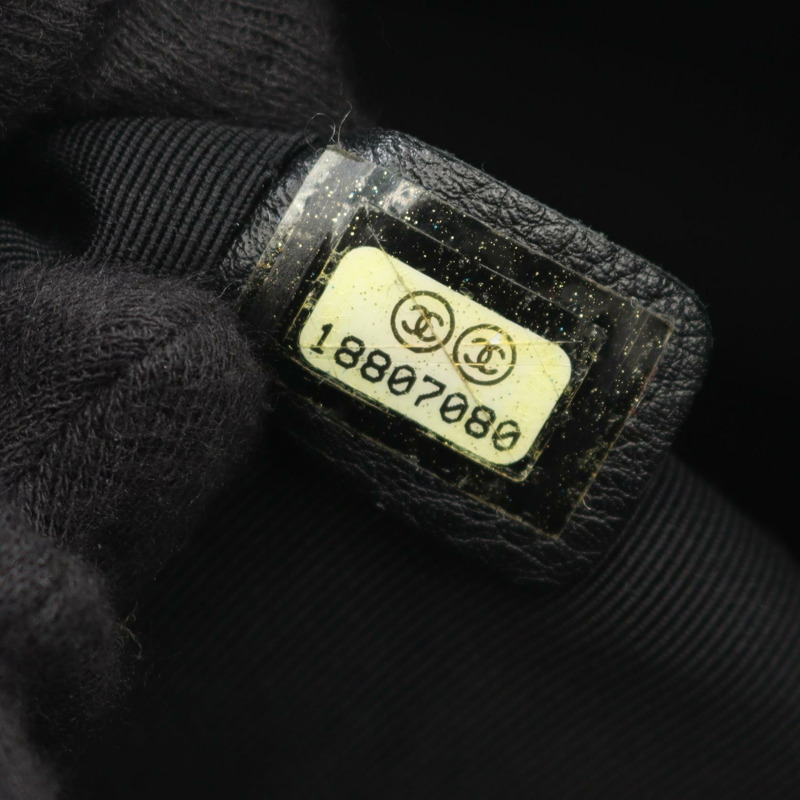 香奈兒 (CHANEL) 女士黑色小牛皮行政手提包，金色五金配件，COCO CC 標誌-4