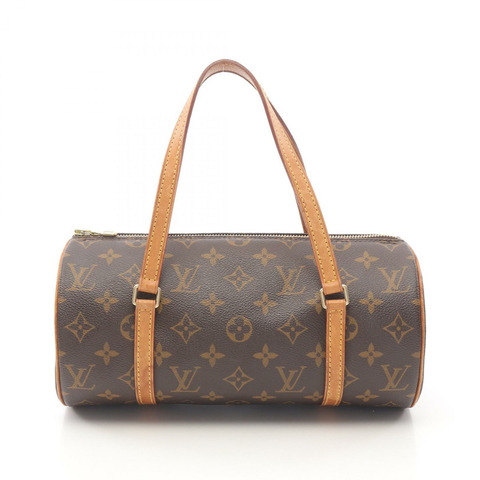 路易威登 Papillon 26 單肩手提包 M51386 Monogram 皮革 棕色 二手 LV