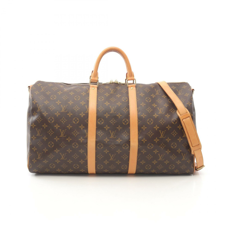 路易威登 Keepall Bandouliere 55 肩背包 M41414 Monogram 棕色皮革-0