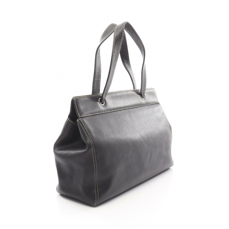 香奈兒 COCO 標誌手提包，小牛皮，黑色，二手，女士-1