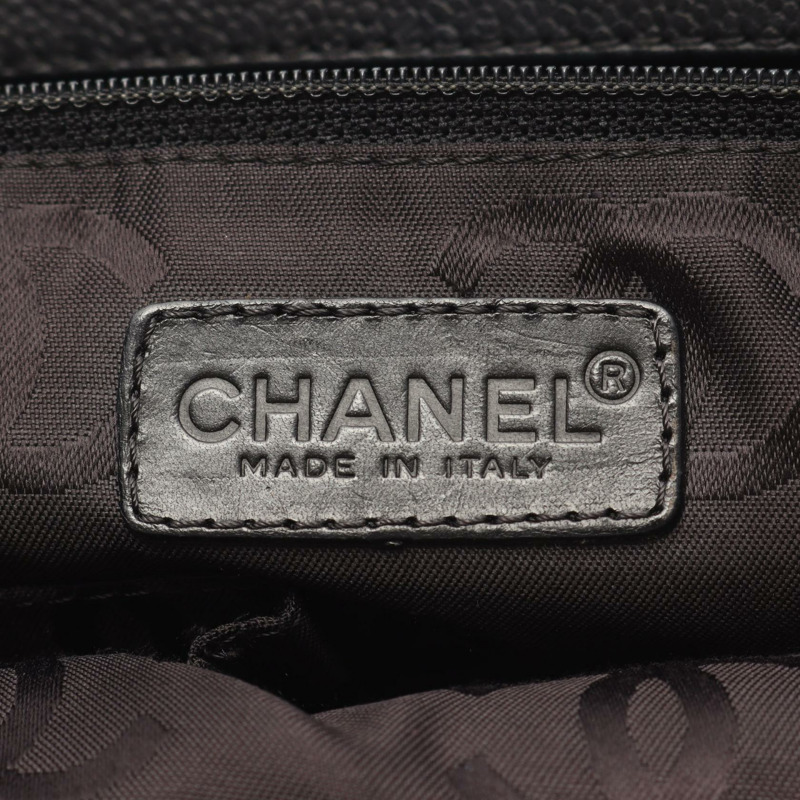 香奈兒 COCO 標誌手提包，小牛皮，黑色，二手，女士-3