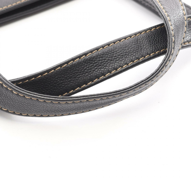 香奈兒 COCO 標誌手提包，小牛皮，黑色，二手，女士-9