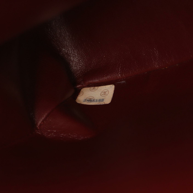 香奈兒 (CHANEL) Matelasse Jumbo COCO Mark 鏈條肩背包，羊皮材質，黑色，二手，金色五金，CC-4