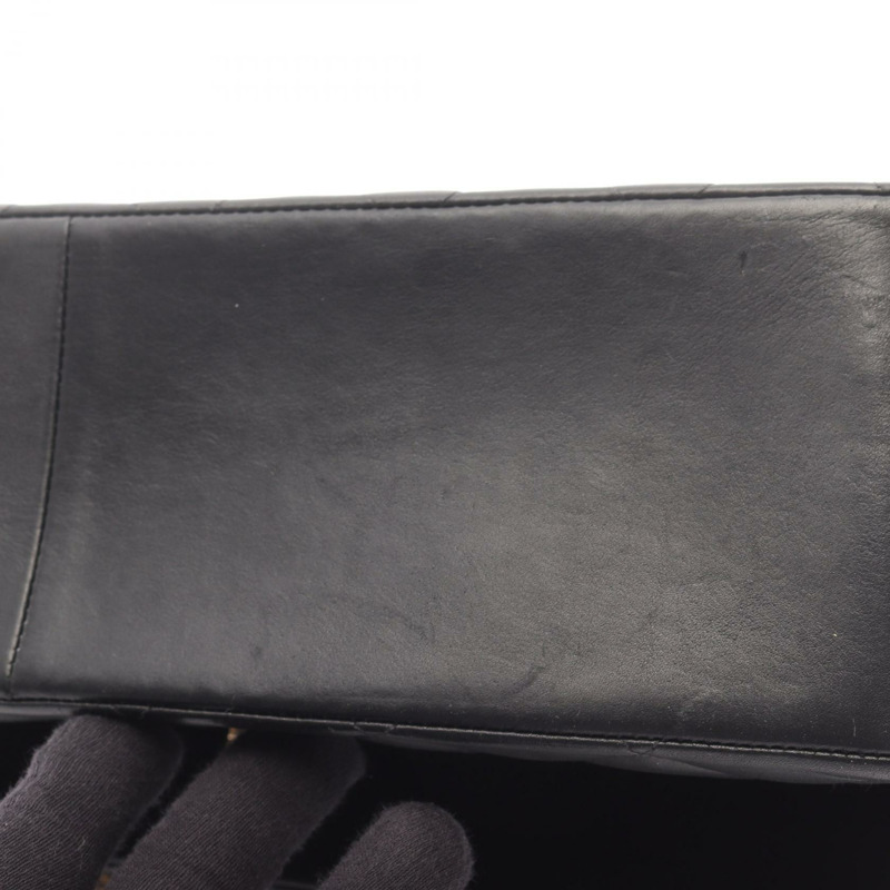 香奈兒 (CHANEL) Matelasse Jumbo COCO Mark 鏈條肩背包，羊皮材質，黑色，二手，金色五金，CC-10