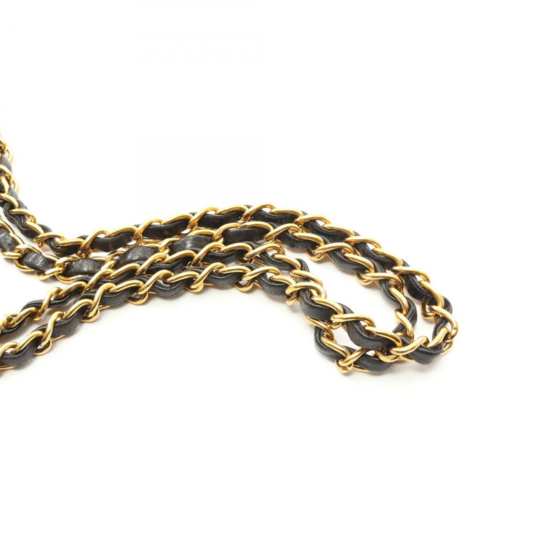 香奈兒 (CHANEL) Matelasse 單翻蓋鏈條肩背包，羊皮材質，黑色，二手，女士款，金色五金-12