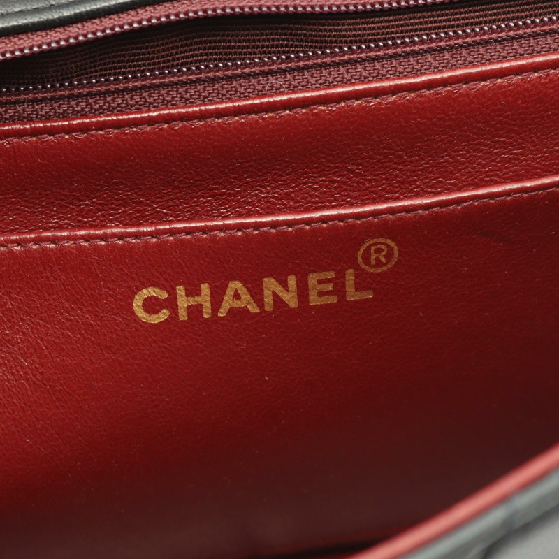 香奈兒 (CHANEL) 絎縫 Diana 翻蓋鏈條斜背包 A01165 羊皮 GHW BK-3