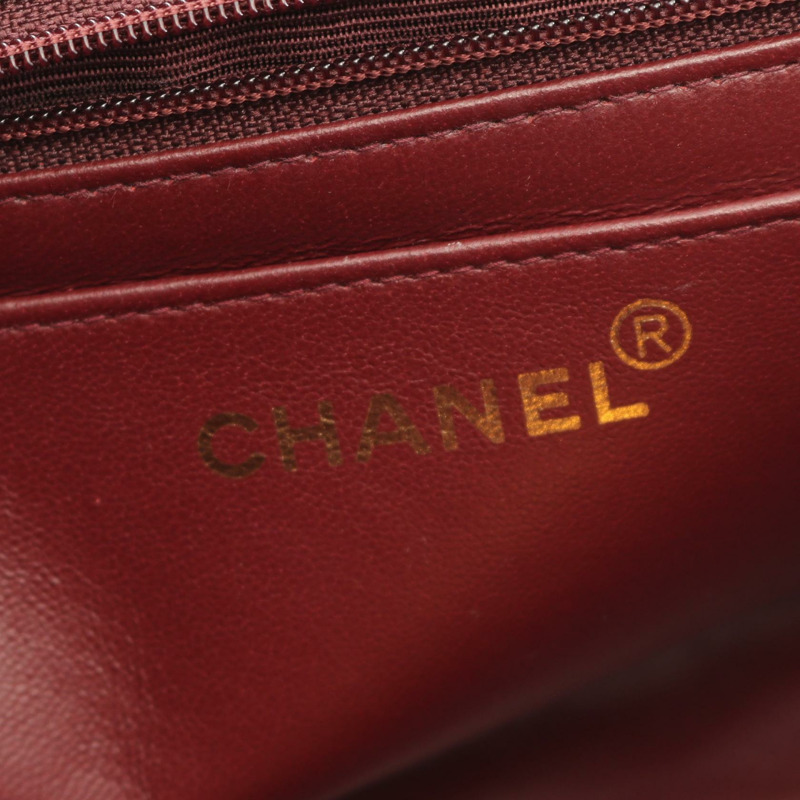 香奈兒 (CHANEL) Matelasse 羊皮手提包，黑色，二手，女士，金色五金-3