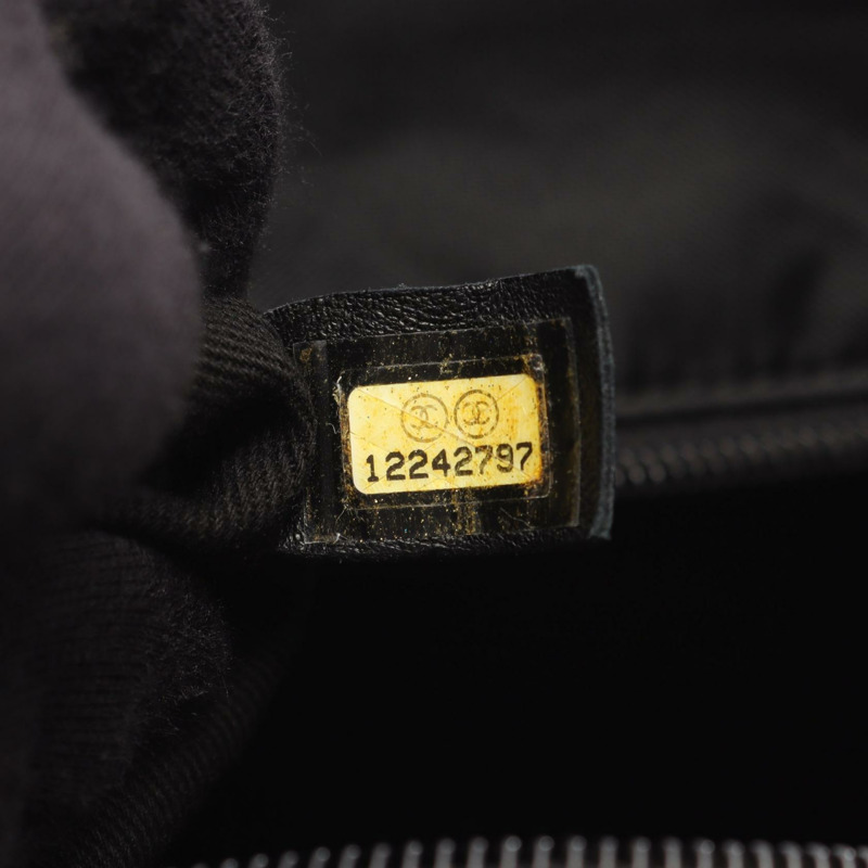 香奈兒巴黎紐約系列手提單肩包 A33100 尼龍皮革 黑色 二手-4