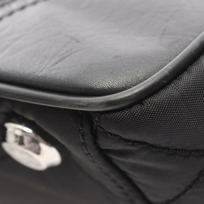 香奈兒巴黎紐約系列手提單肩包 A33100 尼龍皮革 黑色 二手-6