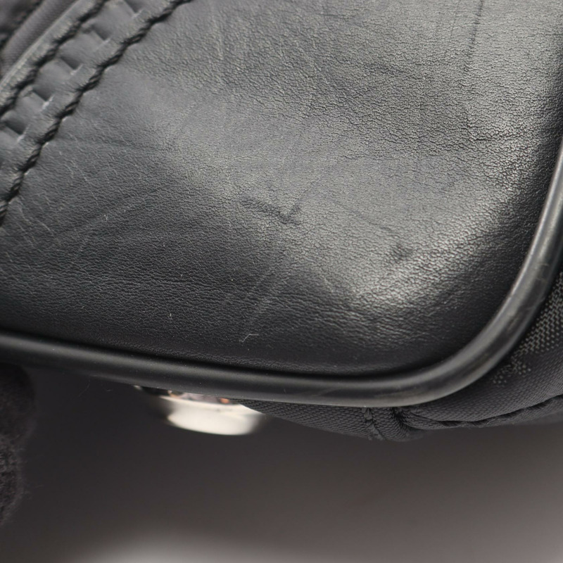 香奈兒巴黎紐約系列手提單肩包 A33100 尼龍皮革 黑色 二手-7