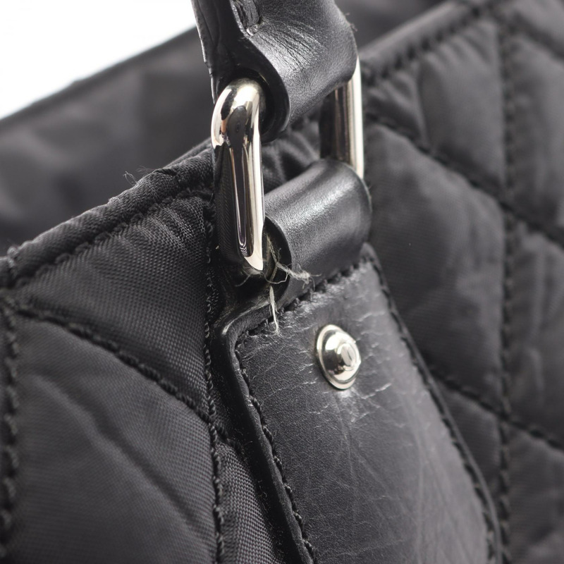 香奈兒巴黎紐約系列手提單肩包 A33100 尼龍皮革 黑色 二手-9