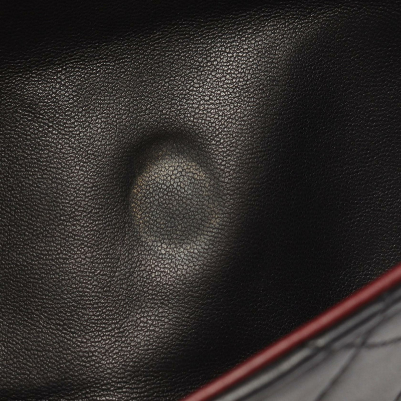 香奈兒 (CHANEL) Matelasse W 翻蓋鏈條肩背包 A01113 羊羔絨黑色 二手 女士 GHW-11