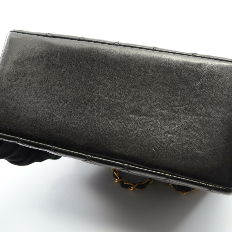 香奈兒 (CHANEL) Matelasse Tote 鏈條單肩手提包，羊皮黑色，二手女士 COCO CC-7