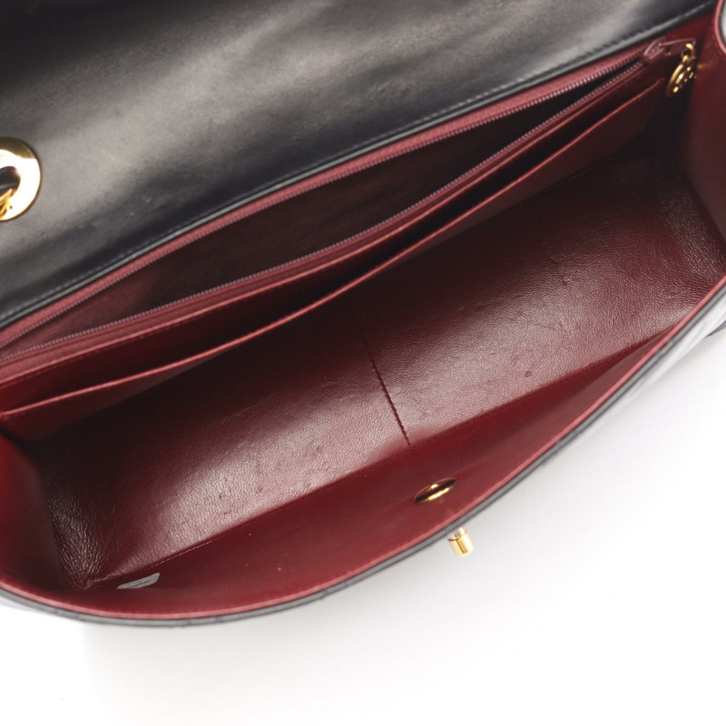 香奈兒 Jumbo Matelasse 34 鏈條肩背包 A01094 羊皮黑 二手 金色五金-2