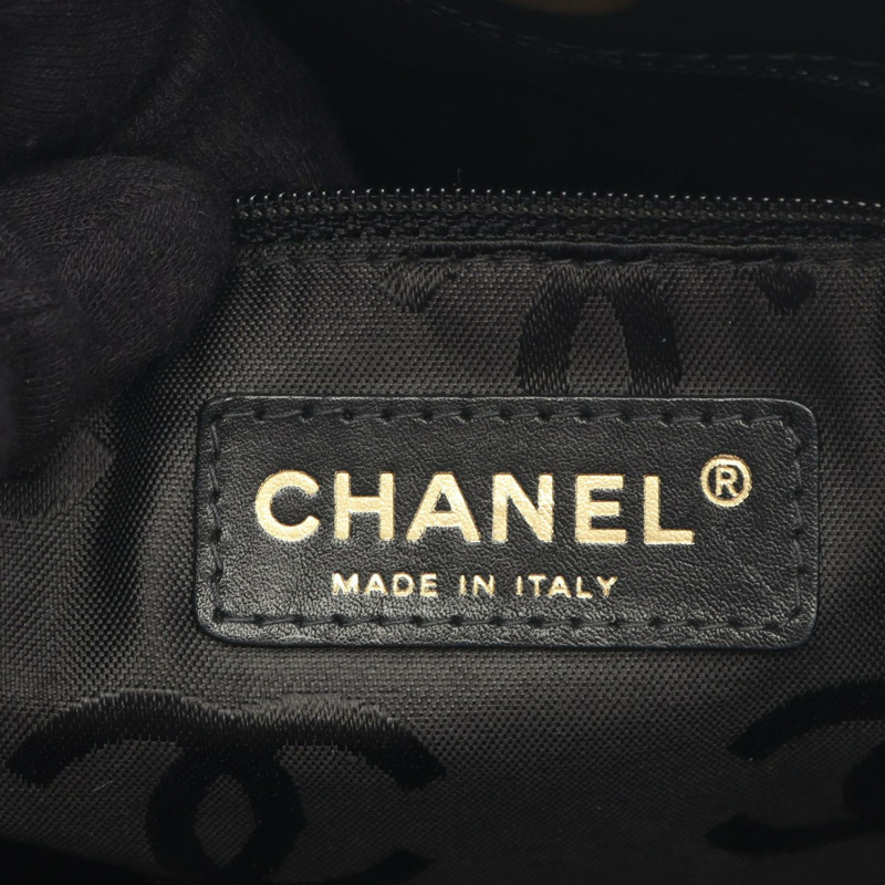 香奈兒 (CHANEL) 野性縫線手提包，黑色皮革，二手，女士，金色五金，COCO CC-3