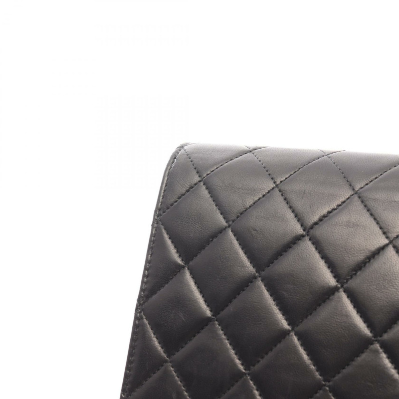 香奈兒 (CHANEL) 絎縫全翻蓋鏈條單肩背包 A03568 羊皮 黑色 GHW-8