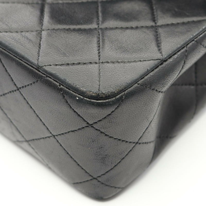 香奈兒 (CHANEL) 迷你絎縫 20 鏈條斜背包 A01163 羊皮黑色金色五金-6