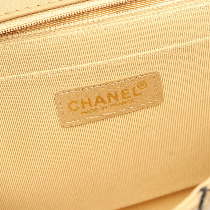 香奈兒 (CHANEL) 野性縫線鏈條單背包 A14687 皮革 米色 二手 女士-3