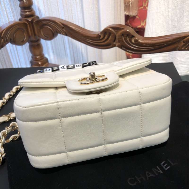 香奈儿CHANEL  四方格冰格骰子 链条包 芯片款-5
