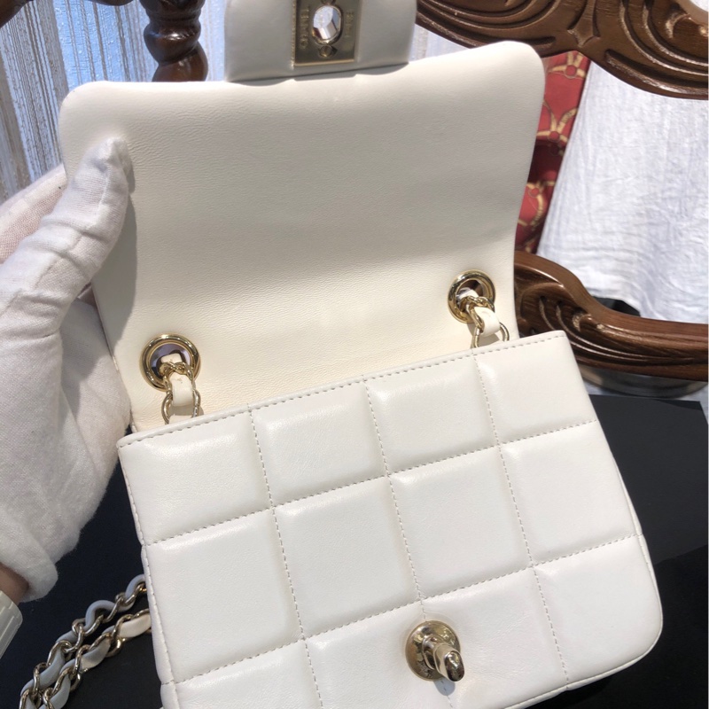 香奈儿CHANEL  四方格冰格骰子 链条包 芯片款-6