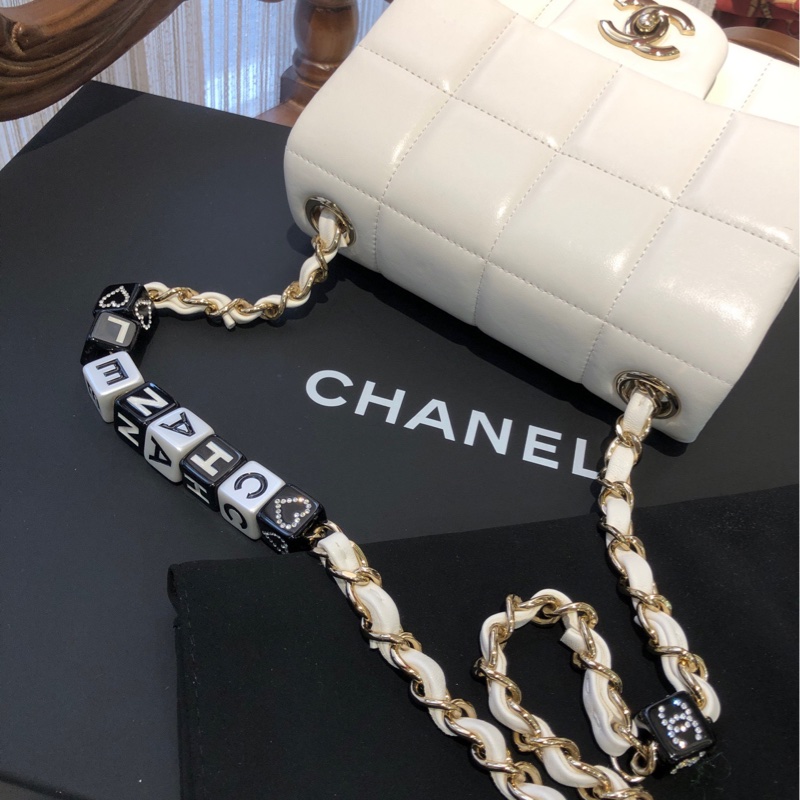 香奈儿CHANEL  四方格冰格骰子 链条包 芯片款-8