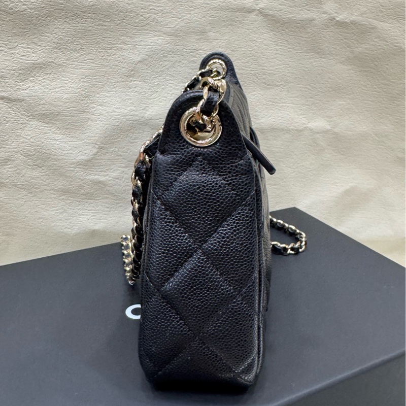 Chanel 香奈兒 25A 黑金麻將包-4