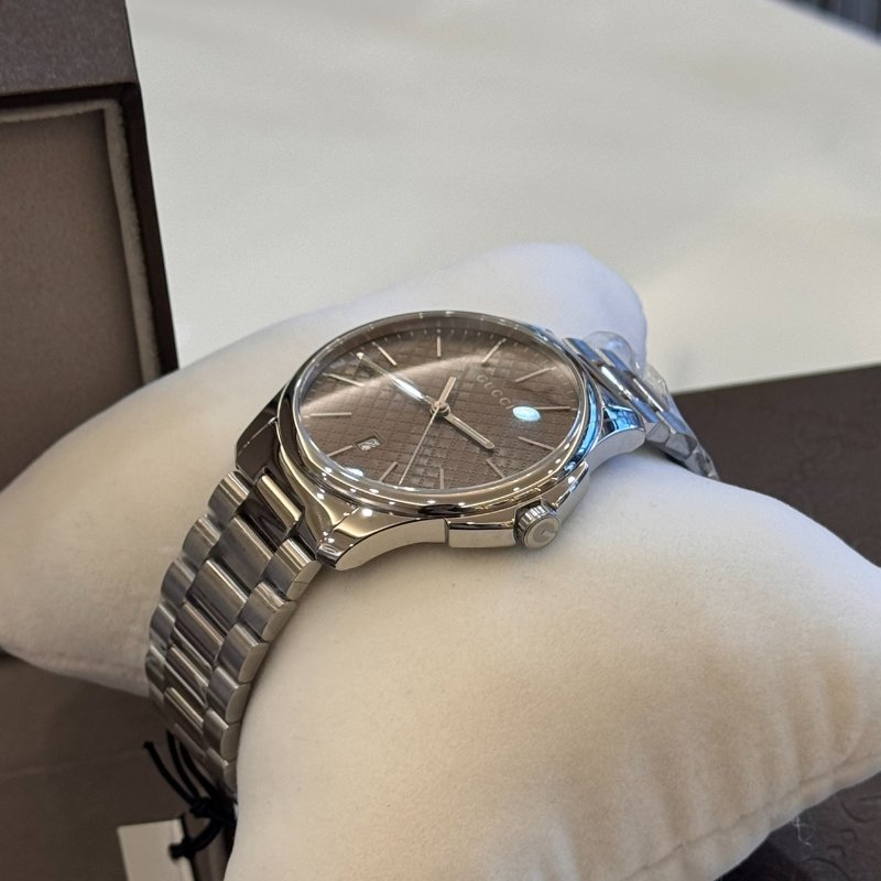 *SHIHNA名牌精品* Gucci G-Timeless 棕色錶盤男士腕錶-2