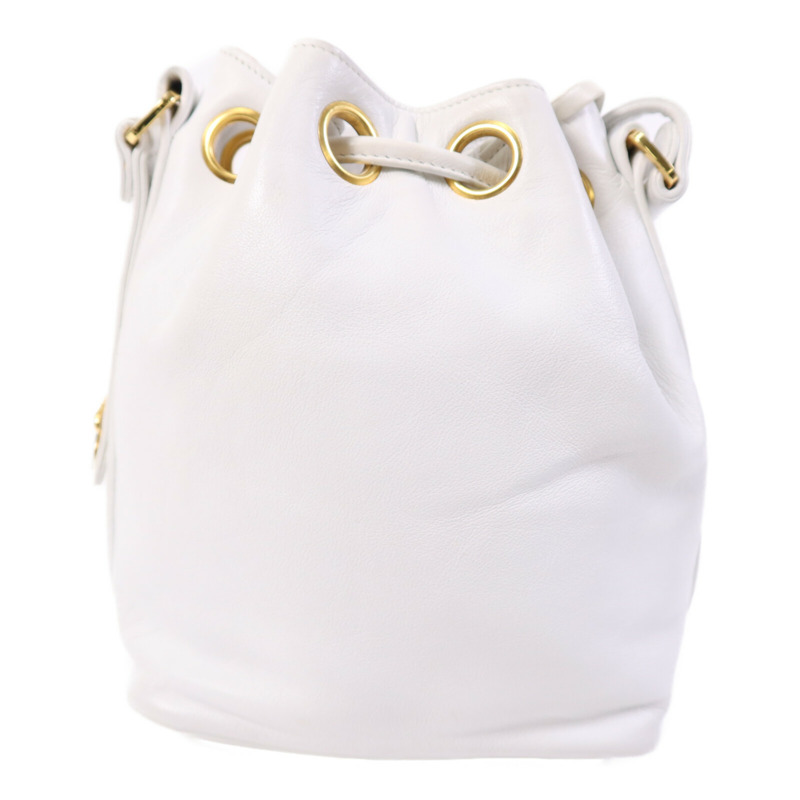 CHANEL 牛皮皮革Vintage Mini Buecket Bag金扣鏈帶肩背袋-1