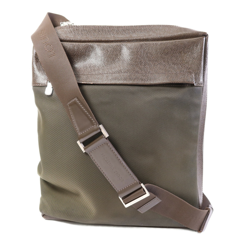 LOUIS VUITTON Taiga/帆布Beluga銀扣肩背袋-0