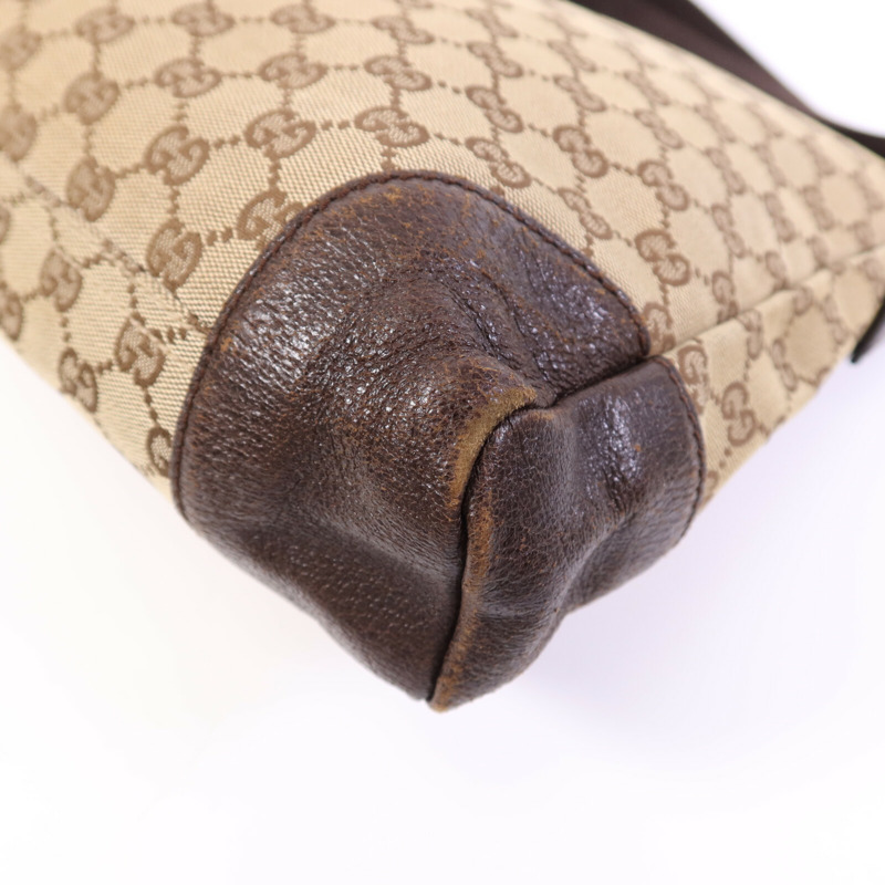 GUCCI 帆布Shoulder Bag銀扣肩背袋-4