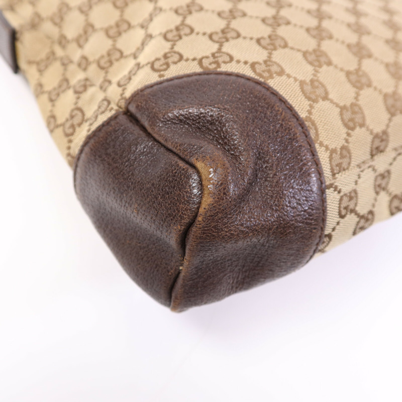 GUCCI 帆布Shoulder Bag銀扣肩背袋-5