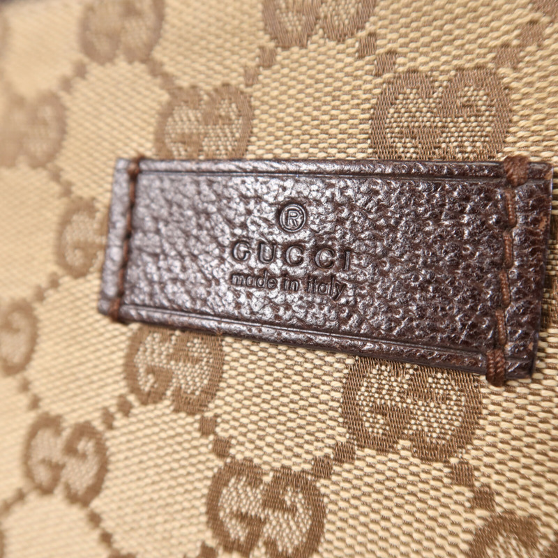 GUCCI 帆布Shoulder Bag銀扣肩背袋-8