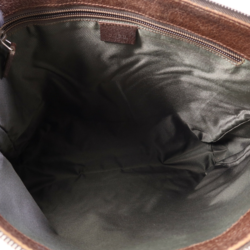 GUCCI 帆布Shoulder Bag銀扣肩背袋-9