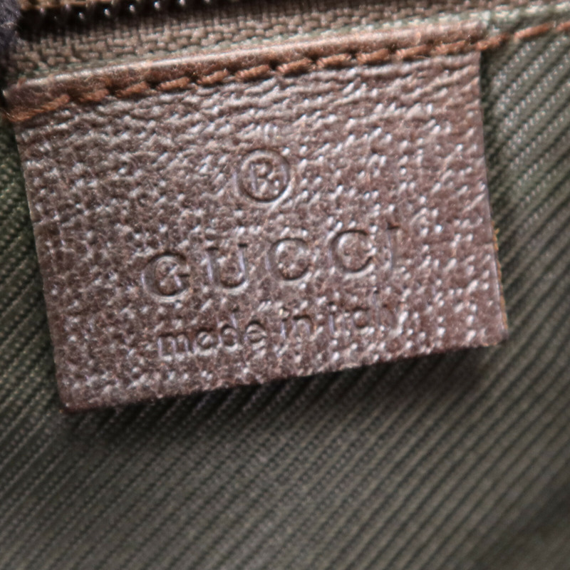 GUCCI 帆布Shoulder Bag銀扣肩背袋-10