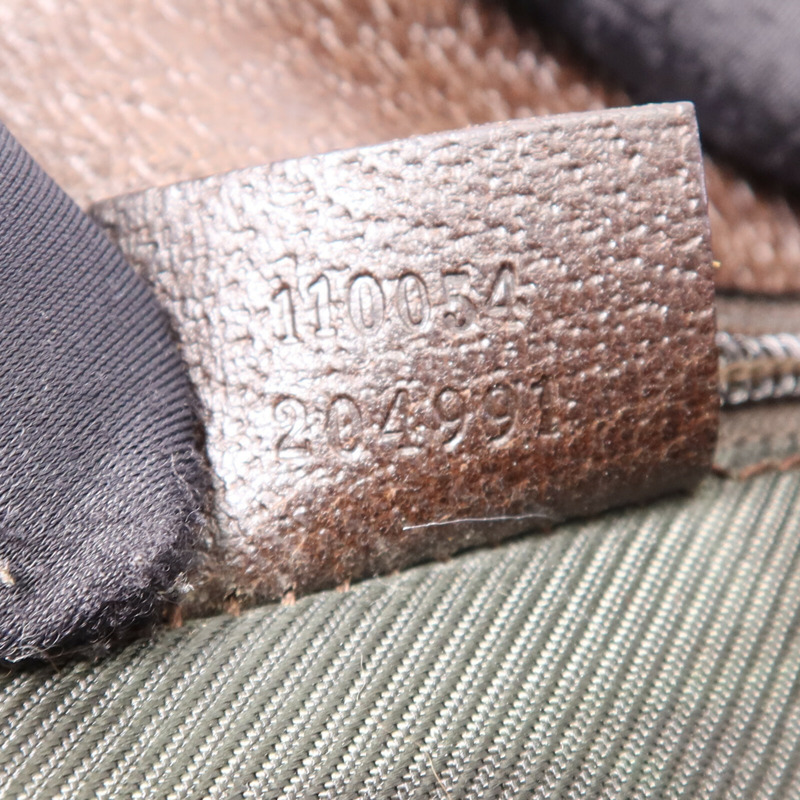 GUCCI 帆布Shoulder Bag銀扣肩背袋-11