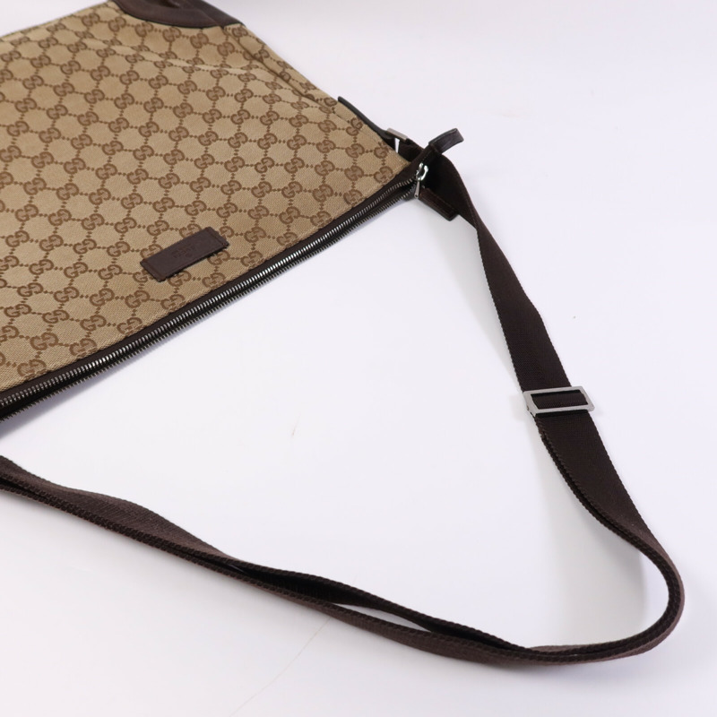 GUCCI 帆布Shoulder Bag銀扣肩背袋-12