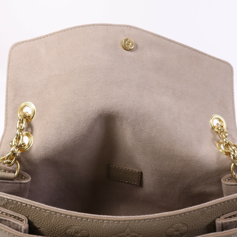 LOUIS VUITTON Monogram Empreinte Anytime Flat Bag金扣鏈帶肩背袋-10
