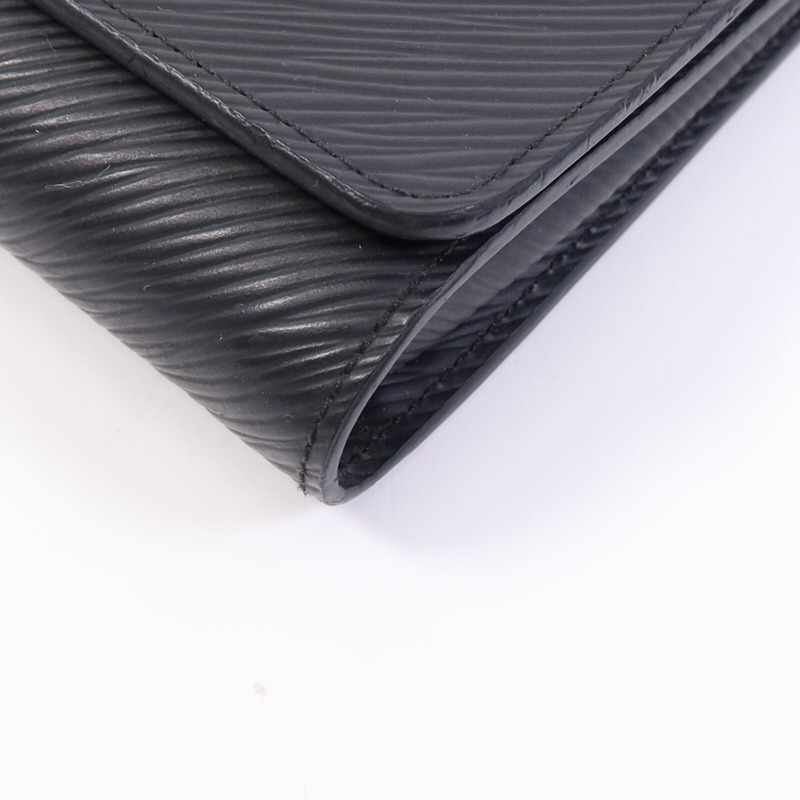 LOUIS VUITTON Epi Portefuille Twist Chain Wallet銀扣鏈帶肩背袋-4