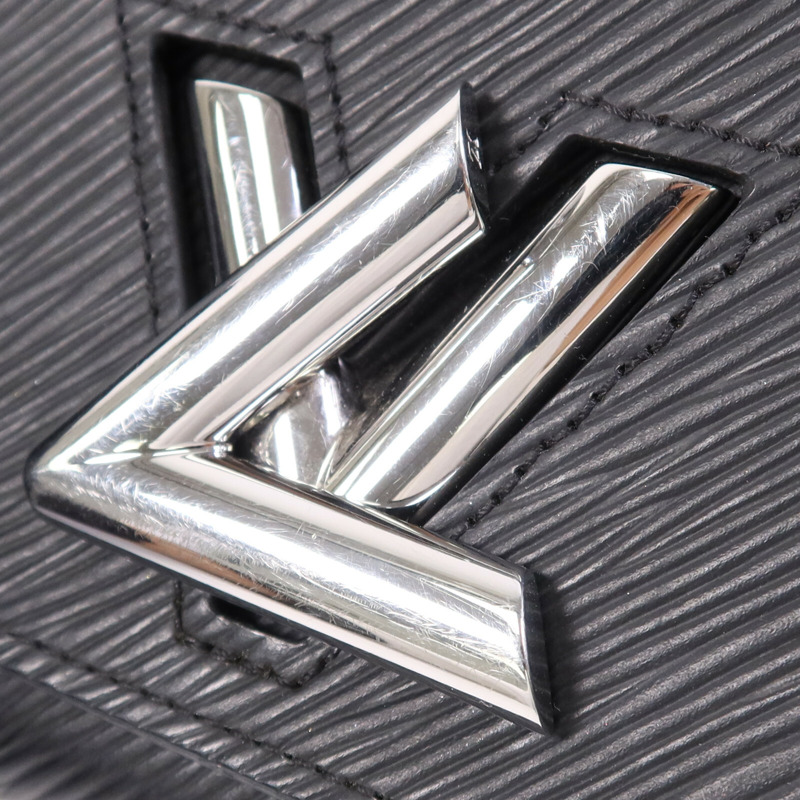 LOUIS VUITTON Epi Portefuille Twist Chain Wallet銀扣鏈帶肩背袋-8