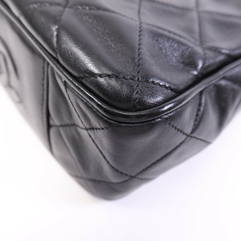 CHANEL 羊皮皮革Vintage Hand Bag金扣手挽袋-4